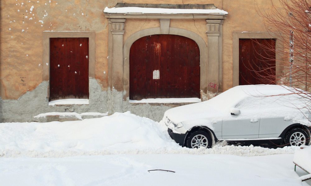 Schnee auf der Langenstraße