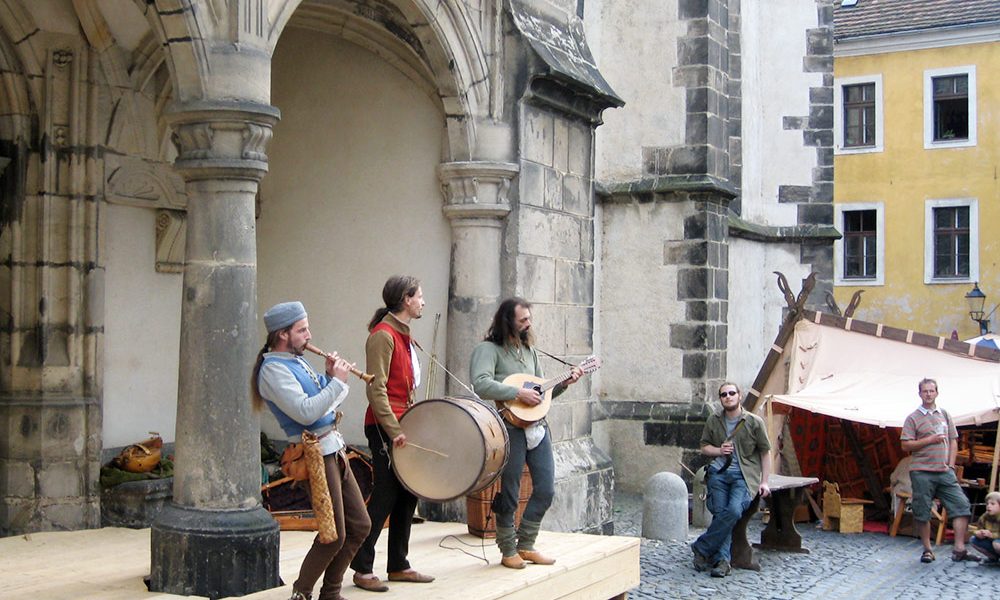 medieval music during the old town festival