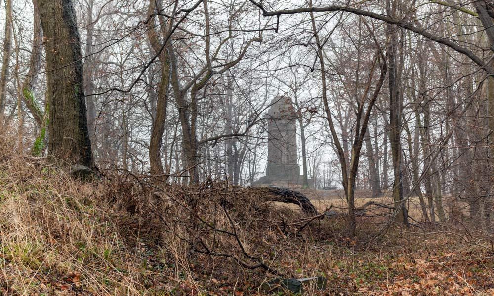 Bismarck Tower on the hill Landeskrone